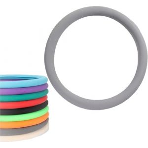 Couvre-volant de protection pour voiture, couvre-volant de protection, protecteur de volant en silicone antid&eacute;rapant cool, couvre-volant en silicone souple (gris) (haojushangmaoyi, neuf)