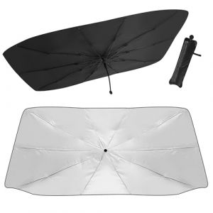 Pare Soleil Voiture，Pare Brise de Voiture 360 °Rotation，Pliable Parapluie Pare，Pare Brise Auto Anti-UV，Convient à la Plupart des Voitures, SUV， Camion (VOICU LAWE S.R.L., neuf)