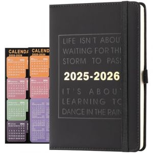 Agenda académique journalier 2025-2026, de juillet 2025 à juin 2026, meilleur agenda et calendrier quotidien pour augmenter la productivité et la gratitude, 14,5 x 21,5 cm (noir) (Give you, neuf)