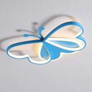 Plafonnier créatif papillon 19,8 pouces pour chambre d'enfant, lampe de protection oculaire à spectre complet, lustre de dessin animé 3D pour chambres, chambres de garçons ou de filles (Yoouu, neuf)