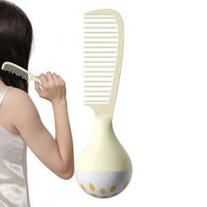 Peigne pour femme - Peigne droit pour coiffeuse - Avec support antid&eacute;rapant - Outil de coiffage avec poign&eacute;e confortable - Pour s&oelig;ur, fille, petite amie (luchaoxiang, neuf)