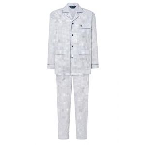 El Búho Nocturno Pyjama Homme Long Revers Popeline Imprimé Pyjamas pour Hommes, 65% Polyester, 35% Coton, Blanc 1401, M (El Búho Nocturno, neuf)