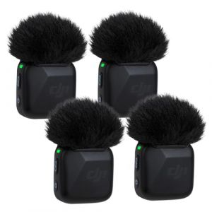 4 Pièces Bonnette Micro Anti-Vent Compatible avec DJI Mic Mini, Mousse Micro en Fourrure Anti-Pop, Filtre Anti-Pop Pour Micro sans Fil DJI Mic Mini, Micro Cravate Bonnette par YOUSHARES(Noir) (Heartorigin-FR Direct, neuf)