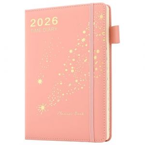 Agenda acad&eacute;mique 2026 A5 une page par jour, planificateur annuel complet - Planificateur quotidien et mensuel de janvier &agrave; d&eacute;cembre, agenda de rendez-vous &agrave; couverture rigide 2026 avec onglets (Good Shopping  Store, neuf)