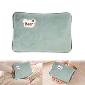 Bouillotte &Eacute;lectrique Chauffante Rechargeable, Bouillotte Electrique, Bouillotte Eau Chaude, pour R&eacute;duire les Douleurs Musculaires, Dorsales et Menstruelles, Vert (OliveeeBeauty, neuf)