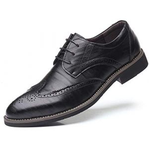 DADAWEN Chaussure Homme Cuir,Chaussure Derbys Homme Ville Habill&eacute;es Formelles Affaires &agrave; Lacets Oxford Brogue pour Costume Mariage Noir 45 (Shenzhen Ledawen Trading Co.,Ltd, neuf)