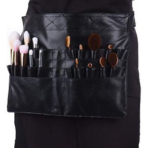 Maquillage Brosse Ceinture, Professionnel Cosmétique Sac Tablier En Cuir, pour Voyage Organisateur De Cas avec Compartiments Titulaire Artiste Ceinture (pinceaux non inclus) (PaPaBaBa88, neuf)