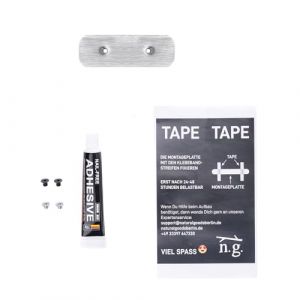 Natural Goods Berlin KLEAN Kit de Collage pour Salle de Bain | Fixation Murale Facile sans per&ccedil;age | pour la Fixation adh&eacute;sive sur carrelage | Id&eacute;al pour Le Montage Mural | Porte-Savon 44x25 mm (NaturalGoodsBerlin, neuf)