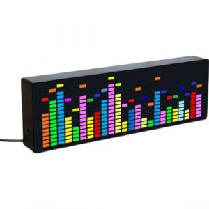 Analyseur d'affichage du spectre musical à écran LED, 210 x 50 x 29 mm, indicateur de spectre musical, VU mètre RVB Audio Lifier Board (contrôle filaire) (whychstore, neuf)
