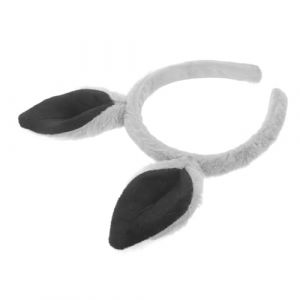 TOPBATHY Bandeau Oreilles de Kangourou Gris Accessoire Cheveux Femme Déguisement Cosplay Carnaval Halloween (Parham Ring, neuf)