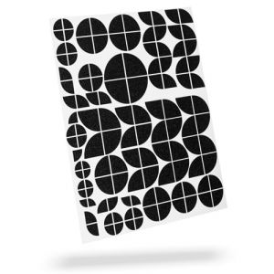 Blackshell® Emblème autocollant adapté au logo BMW - 124 pcs. set pour tous les emblèmes sur la voiture ou la moto en noir diamant (Blackshell, neuf)