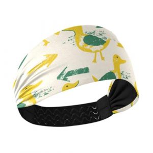 miaozhen Oliver Jeffers Bandeau extensible pour femme Motif fl&egrave;che de canard Jaune &eacute;meraude &Eacute;meraude Pour cyclisme, yoga, sports athl&eacute;tiques, cyclisme (FengLinJu, neuf)