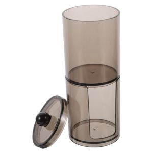 FOMIYES Distributeur de Cotons-tiges &Eacute;tui Transparent Rond pour Rangement Salle de Bain Contenant pour Cotons-tiges et Disques de Coton (Family&Personal, neuf)