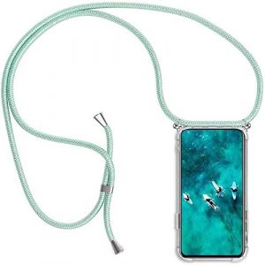 Paekear Coque pour Huawei P8 Lite 2017 / Honor 8 Lite avec Cordon de Collier, Cover Transparente Silicone TPU Bumper Etui Housse avec Cordon R&eacute;glable T&eacute;l&eacute;phone Lanyard Case Collier &ndash; Vert (Paekear, neuf)