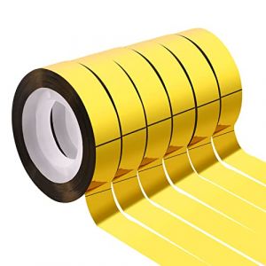 6 rouleaux de ruban adhésif décoratif pour carrelag doré(12 mm x 25 m) effet miroir métallique decoratif ruban adhésif, bricolage autocollante joints bande d'étanchéité pour plafond murs sols (snowbebe, neuf)