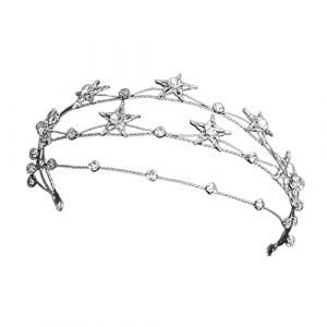 Serre-tête brillant en forme d'étoile avec strass pour cosplay, fête de mariage, bandeau étoile (LEIkajlong, neuf)