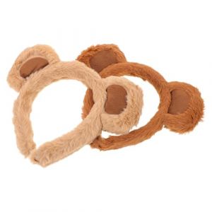 HEMOTON Lot de 2 Serrage-T&ecirc;tes Oreilles D&rsquo;Ours en Tissu Doux Brun et Kaki Accessoires de D&eacute;guisement Mignons pour Cosplay F&ecirc;tes et Maquillage Serrage-T&ecirc;tes Confortables et L&eacute;gers pour (Heather Healy, neuf)