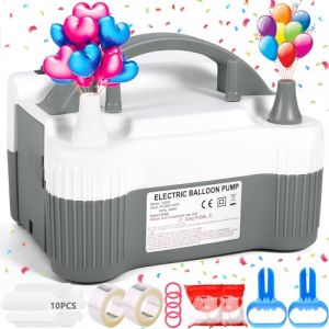 POWZOO Pompe à Ballon électrique avec Accessoires de décoration,Gonfleur Ballon 220-240V 600W,Pompe à Ballon Haute Puissance,Deux Modes,Deux Buses,pour Anniversaire,fête, Mariage,décoration de Noël. (VASIANI BLITZ, neuf)