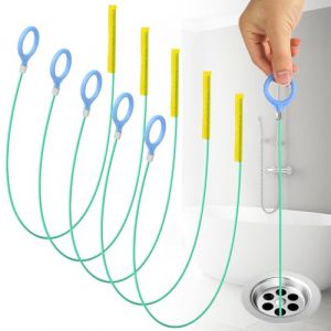 HOTUT Furet Deboucheur Canalisation 90cm, 5Pcs Métal Brosse de Débouchage de Canalisation, Rosse de Nettoyage de Drain D'égout, Flexible Brosse pour Tuyaux, Deboucheur Evier pour Evier (ZHDAYA, neuf)
