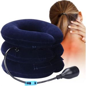 OrtoPrime Dispositif de Traction Cervicale SOULAGE LA TENSION DU COU - Collier Cervical Gonflable Douleur Cou - Coussin Cervical Étireur de cou Correcteur de posture SOULAGER LA PRESSION (OrtoPrime, neuf)