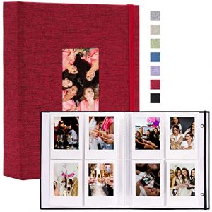 Vienrose Album Photo Polaroid Mini Rouge 1 Pack - 208 Poches 5,4x8,6 cm Compatible Fujifilm Instax Mini 7s/8+/25/50s/90, Polaroid Snap, Instax Mini 12 Recharge (Vienrose EU, neuf)