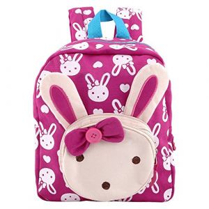 Vicloon Sac &agrave; Dos Lapin pour les Enfants, Nursery Sac &agrave; dos Cute Animal Bambin Cartable Scolaire Maternelle Dessin Anim&eacute; avec Sangle pour Les 2-6 Ans pour Filles Garcons Pr&eacute;scolaire Garderie (PLUM-MARKETING, neuf)