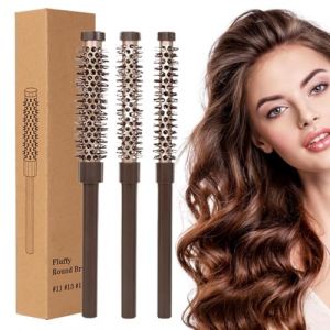 Pinceau rond pour la souffrance, pinceau rond &agrave; rouleau quiff - Rouleau de peigne rond Brosse pour s&eacute;chage de soufflage,Pinceaux roulants professionnels pour les femmes, les hommes, le style, le soul&egrave; (abola, neuf)