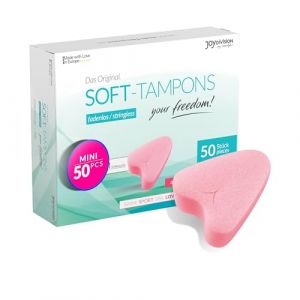 JOYDIVISION Soft Tampons mini I 50 pcs I pour le sport, la natation & le spa I Éponges menstruelles ultra douces I Insertion & retrait faciles I Mini tampon doux sans fil (HaJa GmbH, neuf)