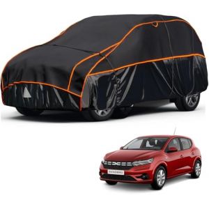 Kayme Bâche Voiture Anti-grêle Étanche, Bâche Contre la Grêle pour Dacia Sandero(2008-2025), Housse de Protection Voiture Extérieur Contre Poussière Soleil, avec Bandes réfléchissantes.Noir (kayme car covers shop, neuf)