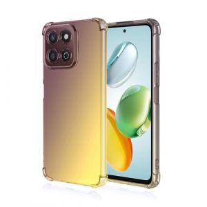RankOne Coque de T&eacute;l&eacute;phone Convient pour Honor 200 Smart/Honor X7C (6.8" inches) Transparent TPU Silicone D&eacute;grad&eacute; de Couleur Case - Or Noir (Rankone, neuf)
