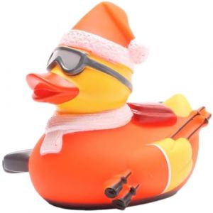 Canard de Bain Duckshop Skieur - Blanc I Canard de Bain pour Sports d'hiver I L : 8,5 cm I Cadeau pour l'apr&egrave;s-Ski I Cadeau pour skieurs (Duckshop.FRance, neuf)