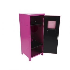 Cabilock Bo&icirc;te de Rangement Cosm&eacute;tique en M&eacute;tal &Eacute;maill&eacute; Rose Fuchsia avec Compartiments, Petit Organisateur de Bureau Compact, Bo&icirc;te de Maquillage Multifonction pour Cosm&eacute;tiques et Petits (Nadine Quick, neuf)