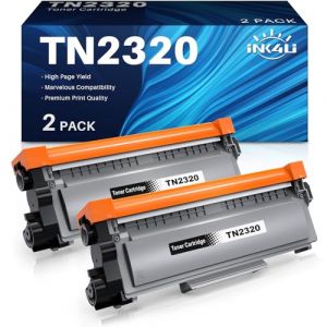 INK4U TN2320 TN-2320 Cartouche de Toner Remplacement pour Brother TN2310 TN-2310 pour DCP-L2520DW MFC-L2720DW MFC-L2700DW MFC-L2700DN DCP-L2560DW DCP-L2500D L2740DW (Noir, 2-Pack) (HongYuan-EU, neuf)
