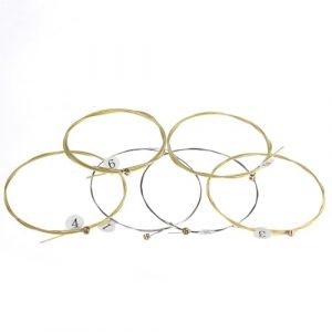 Cordes de guitare en bois – Guitare pour débutants, lot de 6 pièces de rechange pour instruments de musique, accessoires pour guitare classique, guitare acoustique, guitare folk, matériaux de haute qu (lonyezc, neuf)