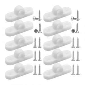HAFRILY Lot de 10 œillets muraux en plastique PP avec 20 vis pour auvent, caravane, auvent, montage vertical ou horizontal, accessoires de caravane (ErMuQian, neuf)
