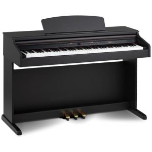 Classic Cantabile DP-50 RH Piano Numérique - 88 touches clavier pondérée à marteaux - Clavier électronique avec USB, 3 Pédales, 32 polyphonie, 14 voix - Synthetiseur debutant - Bois de Rose (Maison de la musique Kirstein, neuf)