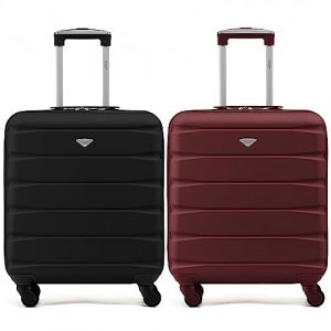 Flight Knight Lot de 2 valises rigides legeres en ABS a 4 Roues Cabine Bagage a Main Approuve Les compagnies aeriennes - British Airways et Taille maximale pour easyJet Grand Sac de Cabine 56x45x25cm (Prime Brands Group FR, neuf)