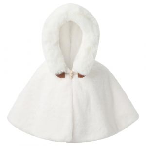 ranrann Enfant Fille Bol&eacute;ro Fourrure Fausse Manches Longues Manteau de Mariage Veste Demoiselle d'honneur F&ecirc;te Anniversaire Bapt&ecirc;me Communion C&eacute;r&eacute;monie Ivoire 3-6 Mois (ranraneu, neuf)