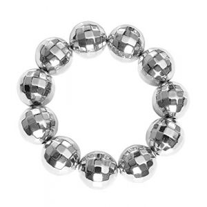 W WIDMANN MILANO Party Fashion - 03527 &ndash; Bracelet Boule Argent ann&eacute;es 70 Disco Fever Bijoux, 11008900, m&eacute;tal, Taille Unique (DisfraZZes  France, neuf)