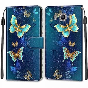 SIENIANLINE Etui pour Samsung Galaxy J5 2016, PU en Cuir &agrave; Rabat Housse &Eacute;tui de Antichoc Housse avec [Fonction Stand] Coque Compatible Samsung Galaxy J5 2016 (DIKAS, neuf)