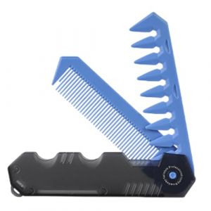 Peigne De Poche Pliable &ndash; Peigne &Agrave; Cheveux Pliable Portable, Mini Outil De Coiffure Pour Tondeuse De Bařbier, Toilettage De Barbe Et De Moustache | Utilisation Quotidienne Hommes P&egrave;re Salon Voyage Soi (grcibo, neuf)