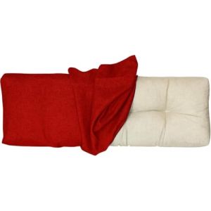 Housse de Coussin pour Banc de Jardin 100x50 100x40 130x50 80x40, Housse de Rechange pour Coussin de Dossier avec Fermeture Éclair, épais 10cm, Tissu de lin pour Chaise, Banc(Burgundy,90x40x10cm Thick (JANNE TORRY, neuf)