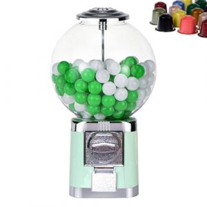 Distributeur automatique de capsules, distributeur de gros chewing-gums sans pi&egrave;ces, pour boules de 3,2 cm, rangement de capsules de caf&eacute; pour la maison et les magasins de jeux(Light green) (jianglongguoji, neuf)