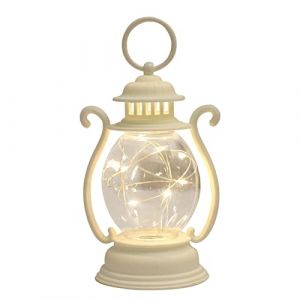 Lanterne Vintage à LED, Lampe tempête LED, Lampes de Table de Chevet à Piles, Lanterne pour Noël, Halloween, randonnée, Camping, 16,2 cm (vusintalu, neuf)