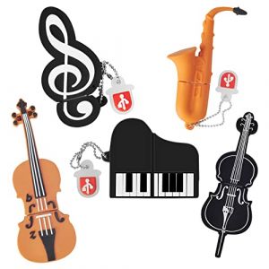 Cl&eacute; USB 32Go*5, Flash Drive Pendrive Notes/Piano/Saxophone/Violon/Cello,Id&eacute;al Cadeau pour Enfant Famille（32Go*5，Instruments de Musique） (WINTONE, neuf)