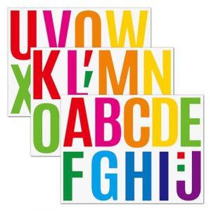 GETRICH Lettre Autocollantes, 15 Feuilles Lettres Adhesives Imperméables, Autocollants Alphabet en Vinyle Imperméable pour Boîte Aux Lettres, Panneaux, Voitures, Numéro D'adresse, Portes (TENG-store, neuf)
