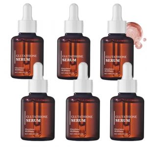 Sérum au glutathion avec 20 000 ppm de glutathion, améliore l'élasticité de la peau, hydrate en profondeur, atténue le teint terne et les rides, illumine et anti-âge. (6pcs) (henanluoyi, neuf)