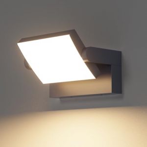 Klighten 35W Applique Extérieure/Intérieur Rotatif, Éclairage Mural LED Imperméable IP65 Moderne, Lampe Murale Orientable pour Jardin Entrée Terrasse, Anthracite, 2500LM, Blanc Chaud 3000K (ROBONE, neuf)