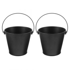 YARNOW Lot de 2 bacs &agrave; charbon de bois pour foyer, barbecue, bac d'&eacute;gouttement, seau &agrave; glace, bac d'&eacute;gouttement, seau &agrave; graisse, seau &agrave; boissons, barbecue ext&eacute;rieur (Karrymao, neuf)