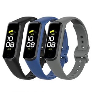 Gheper 3 PI&Egrave;CES Bracelet de rechange en silicone souple Compatible avec Samsung Galaxy Fit2 SM-R220 les bracelets d'accessoires de montre intelligente (pas pour Fit E SM-R375/Gear Fit 2 R365/R360) (Gheper-FR, neuf)